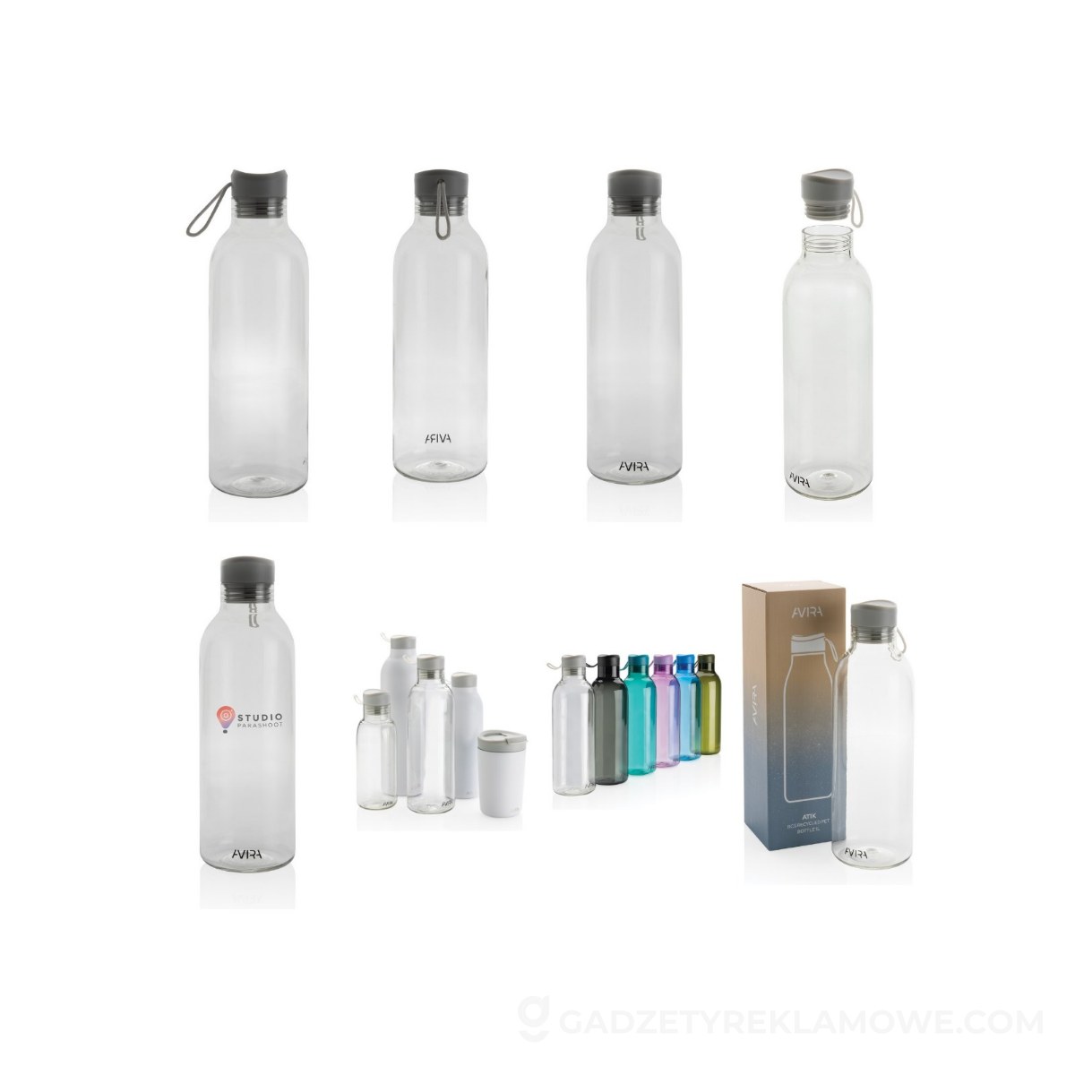 Butelka sportowa 1000 ml Avira Atik z RPET - neutralna
