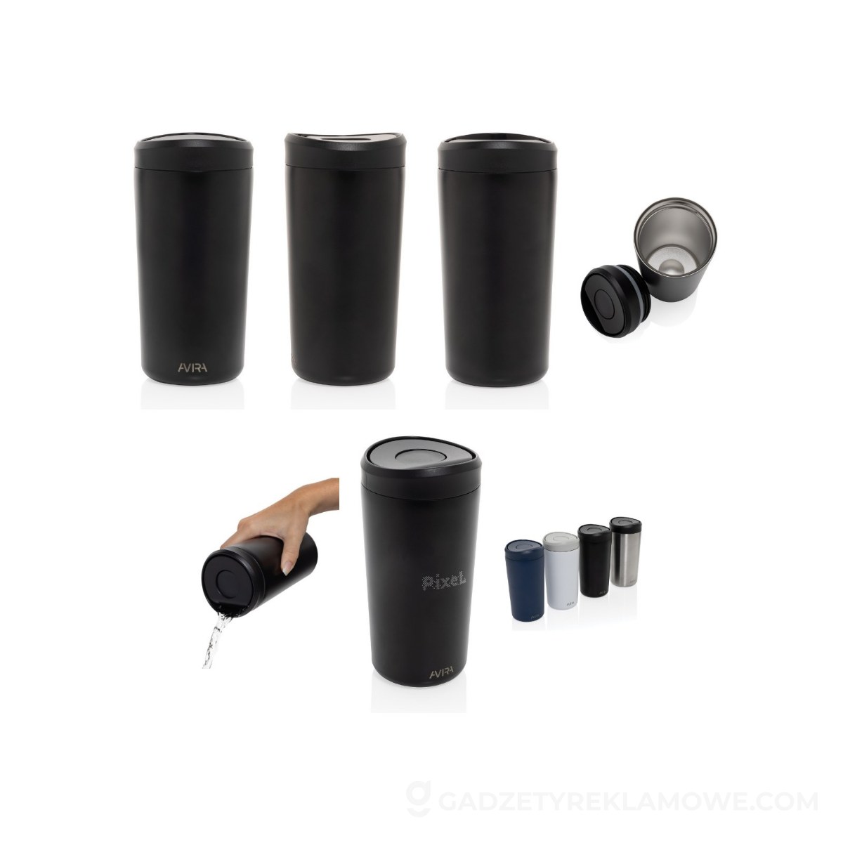 Kubek termiczny 400 ml Avira Alix - czarny