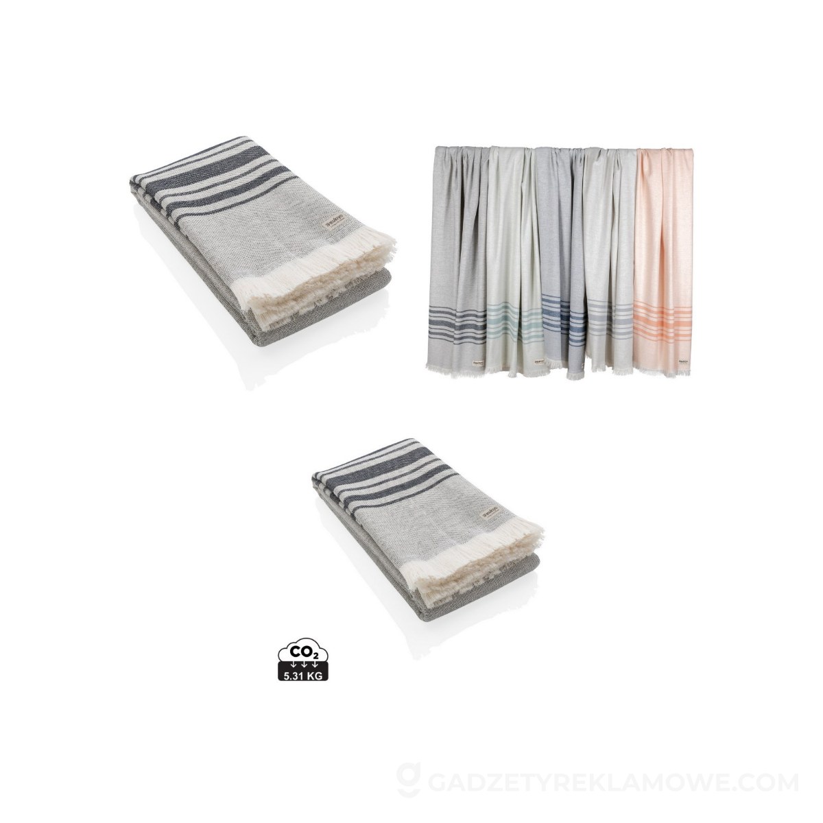 Ręcznik Hammam Ukiyo Yumiko AWARE™ - czarny