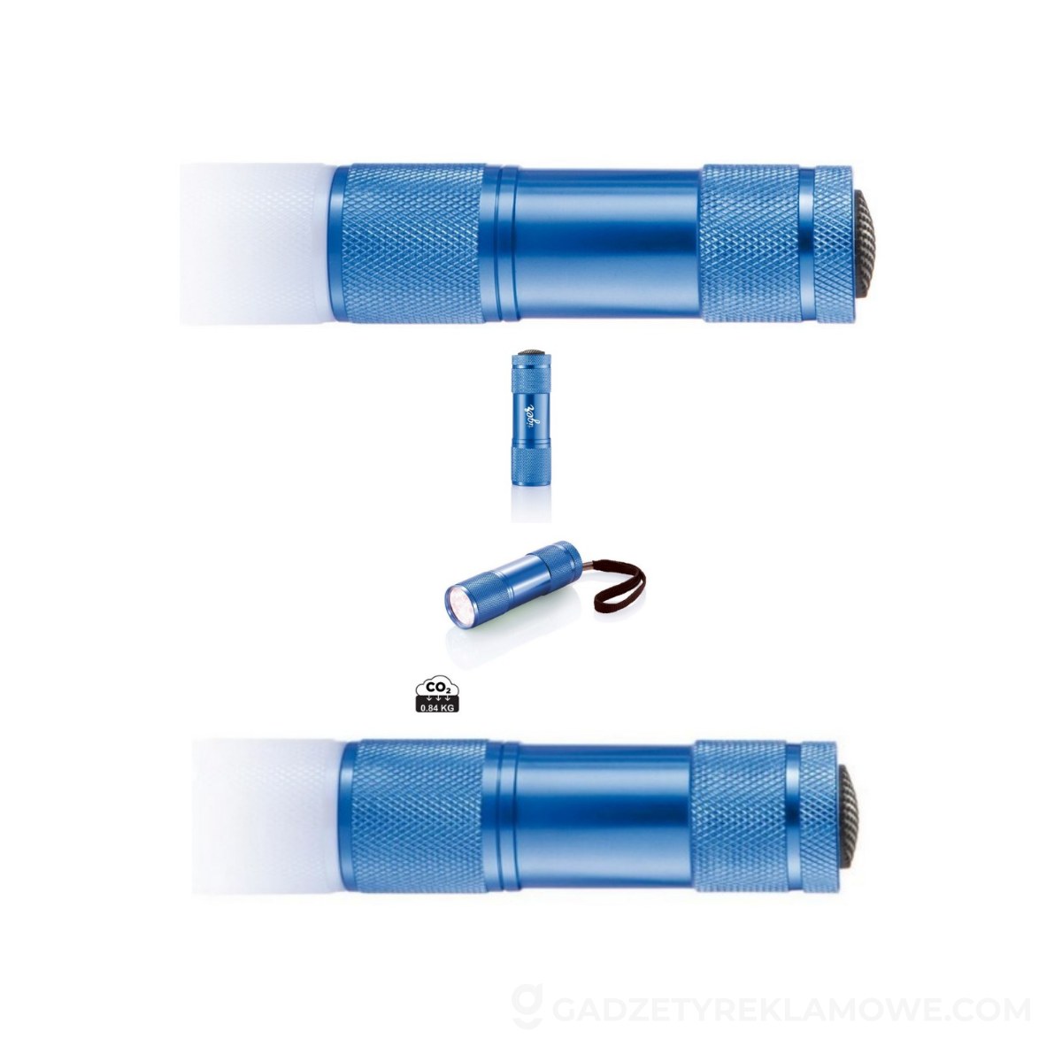 Latarka 9 LED Quattro - niebieska