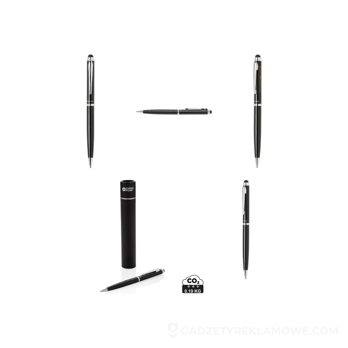 Długopis, touch pen Swiss Peak - czarny