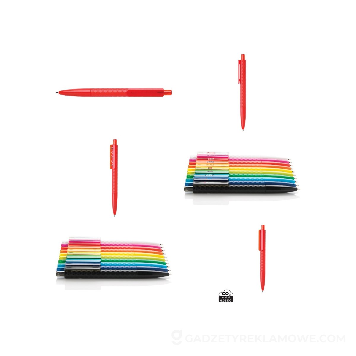 Długopis X3 - czerwony