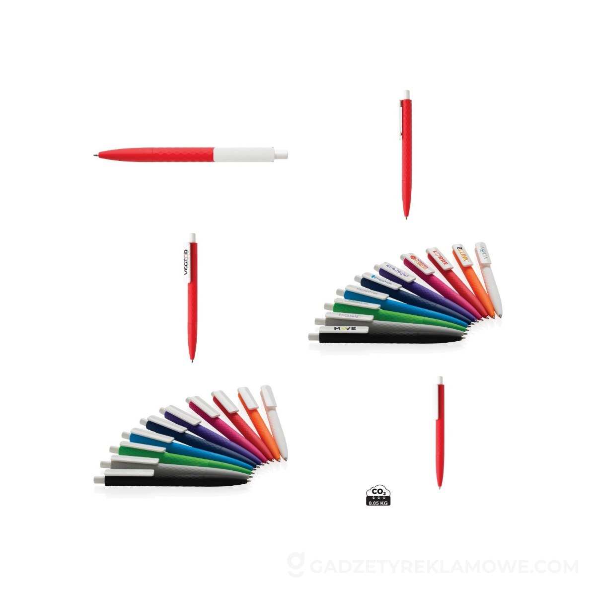 Długopis X3 - czerwony