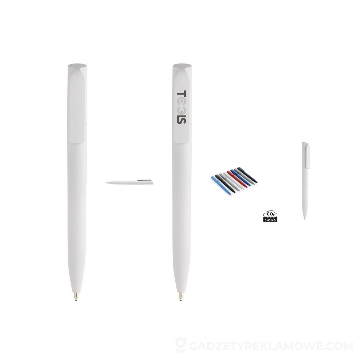 Długopis mini Pocketpal, RABS - biały