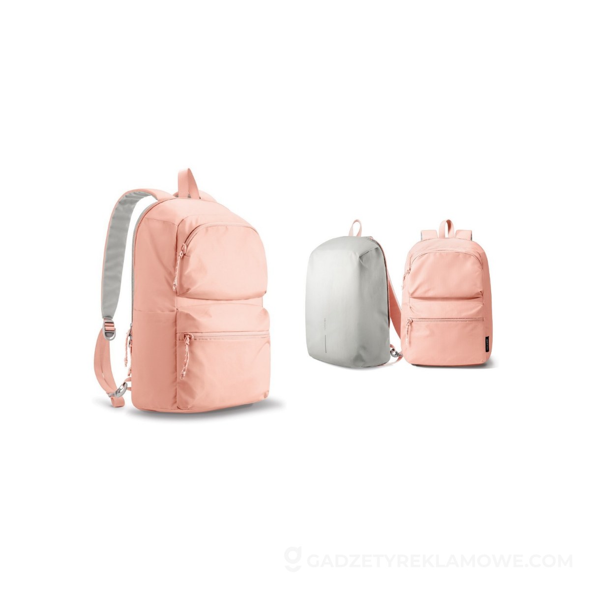 Plecak 2 w 1 - pink, grey