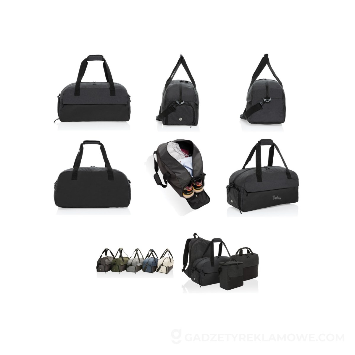 Torba sportowa, podróżna AWARE™ Kazu, RPET - czarna