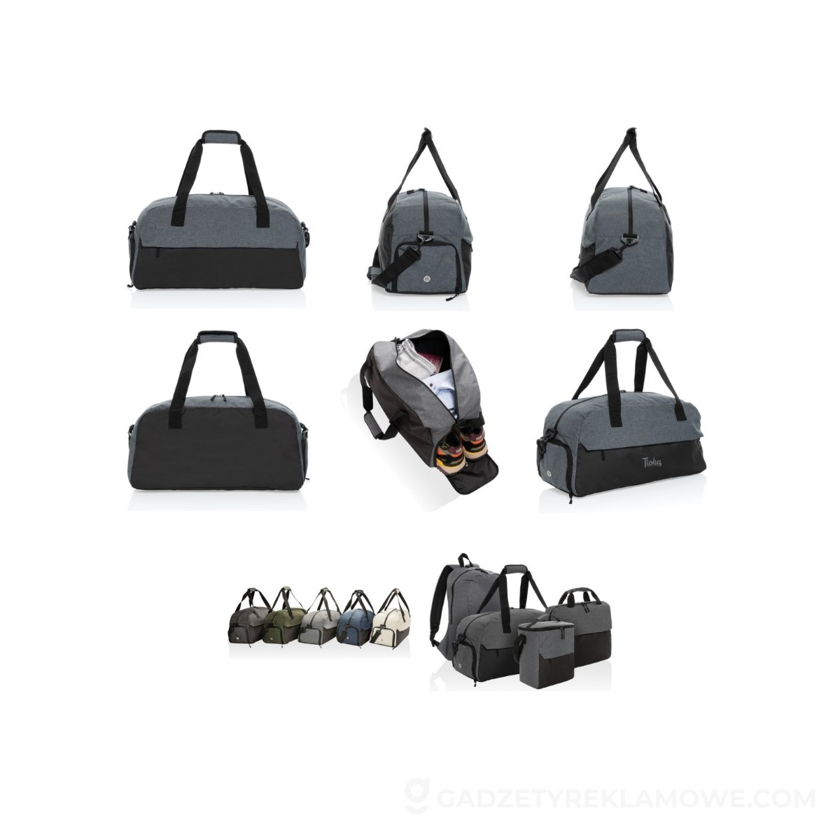 Torba sportowa, podróżna AWARE™ Kazu, RPET - szara