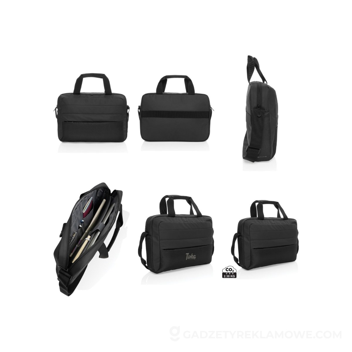 Torba na laptopa 15,6" AWARE™ RPET Armond - czarna