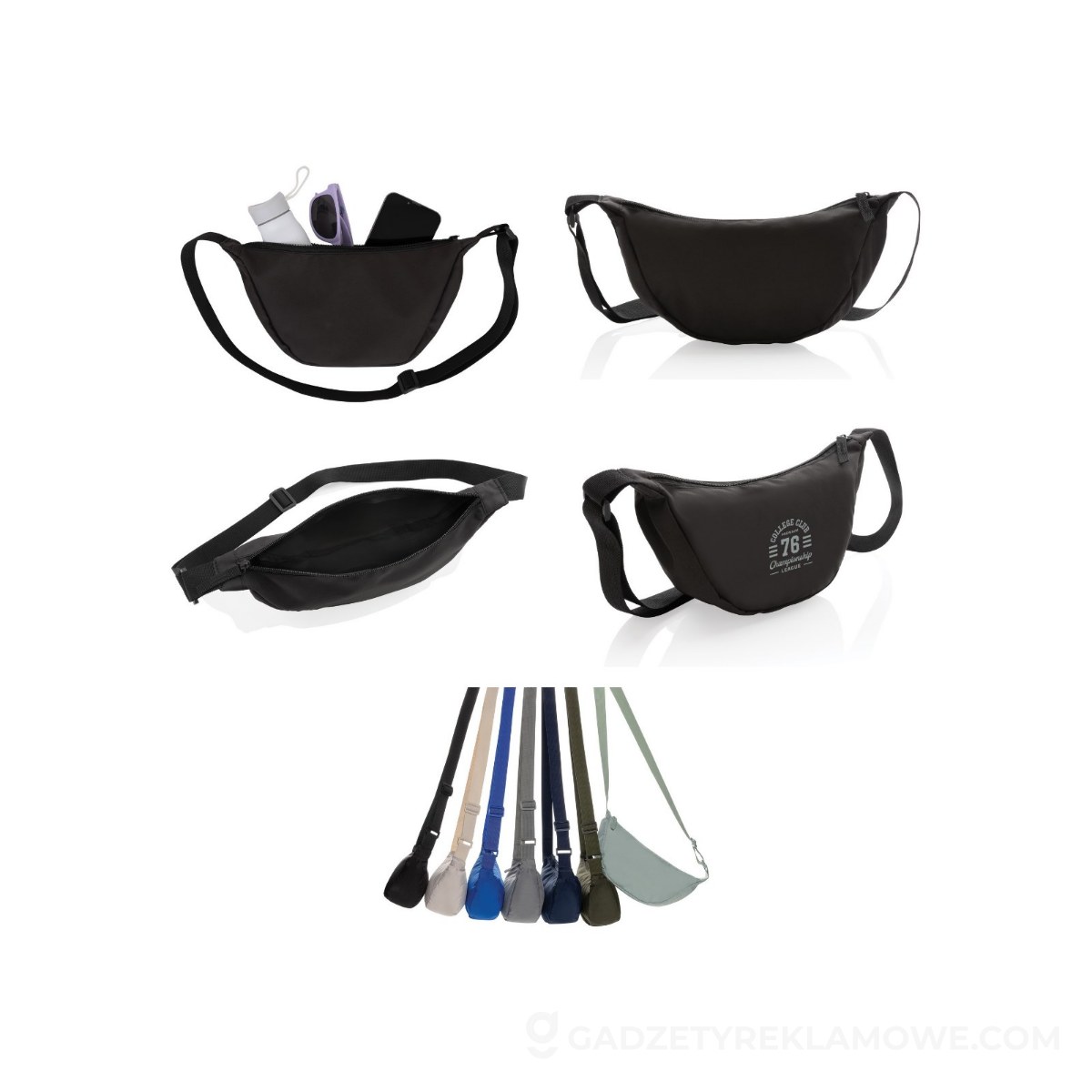 Saszetka Crescent AWARE™ RPET - czarna