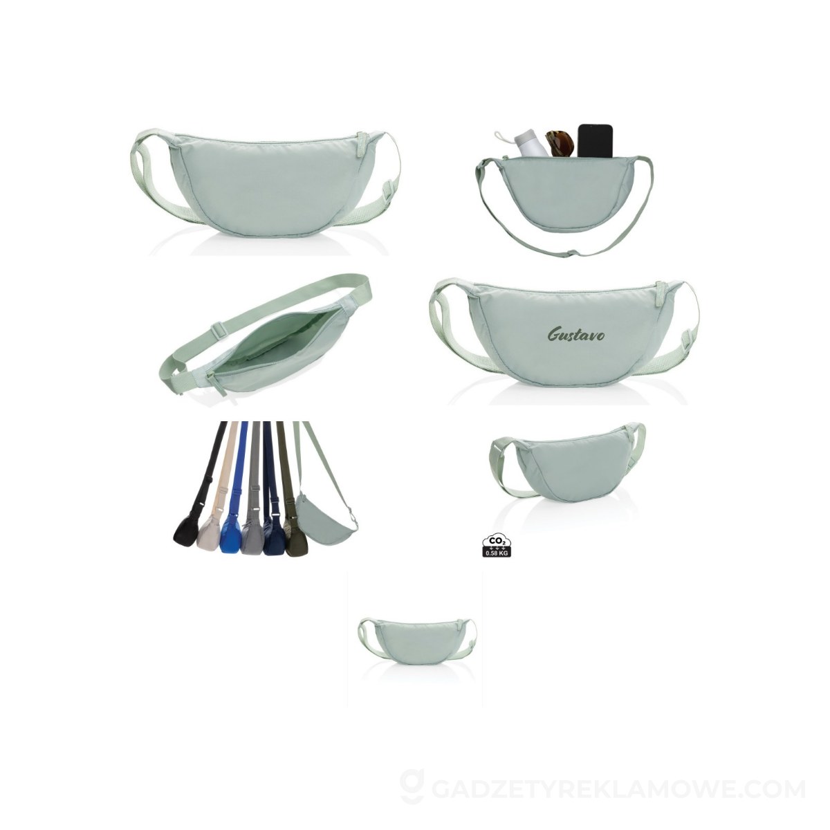Saszetka Crescent AWARE™ RPET - zielona