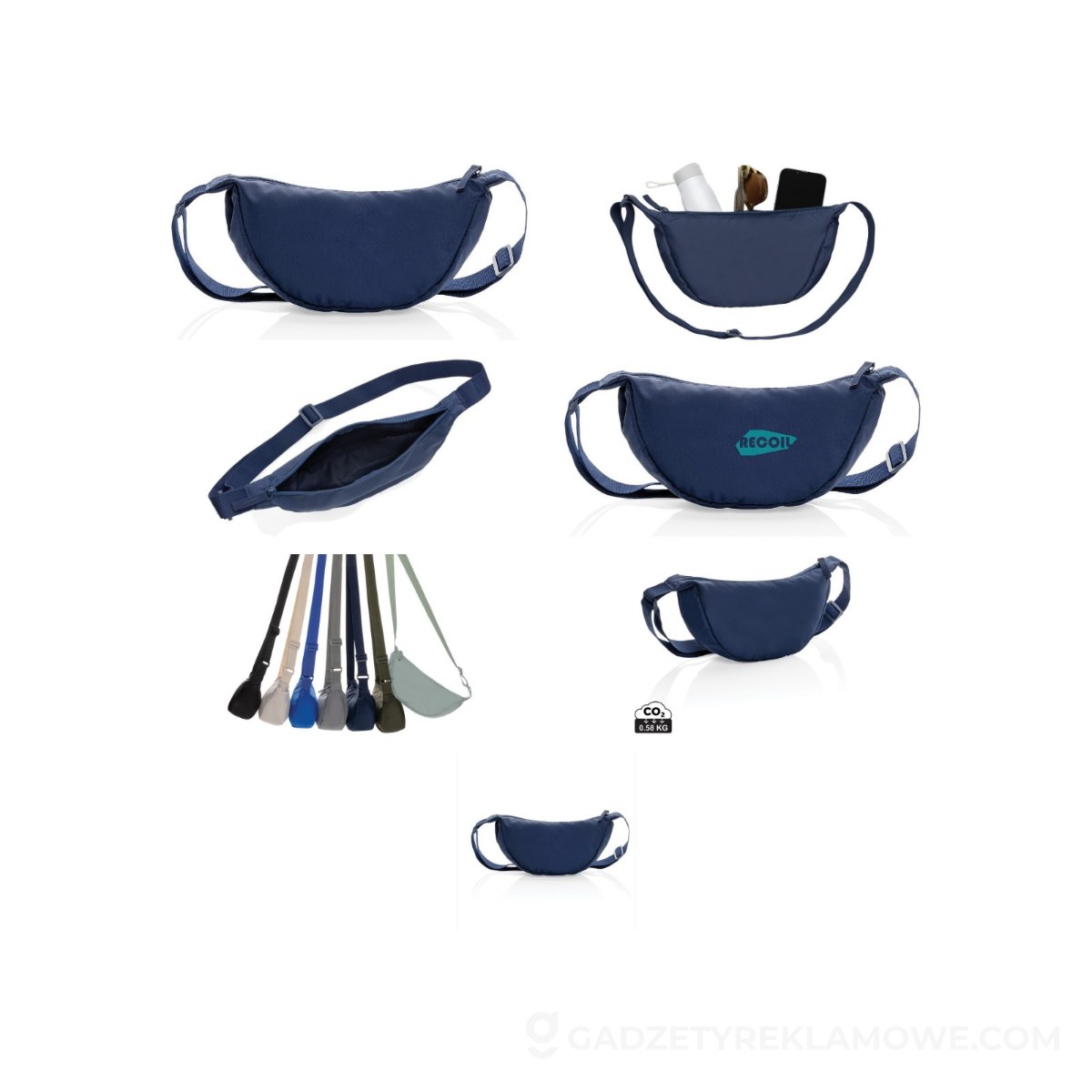 Saszetka Crescent AWARE™ RPET - niebieska