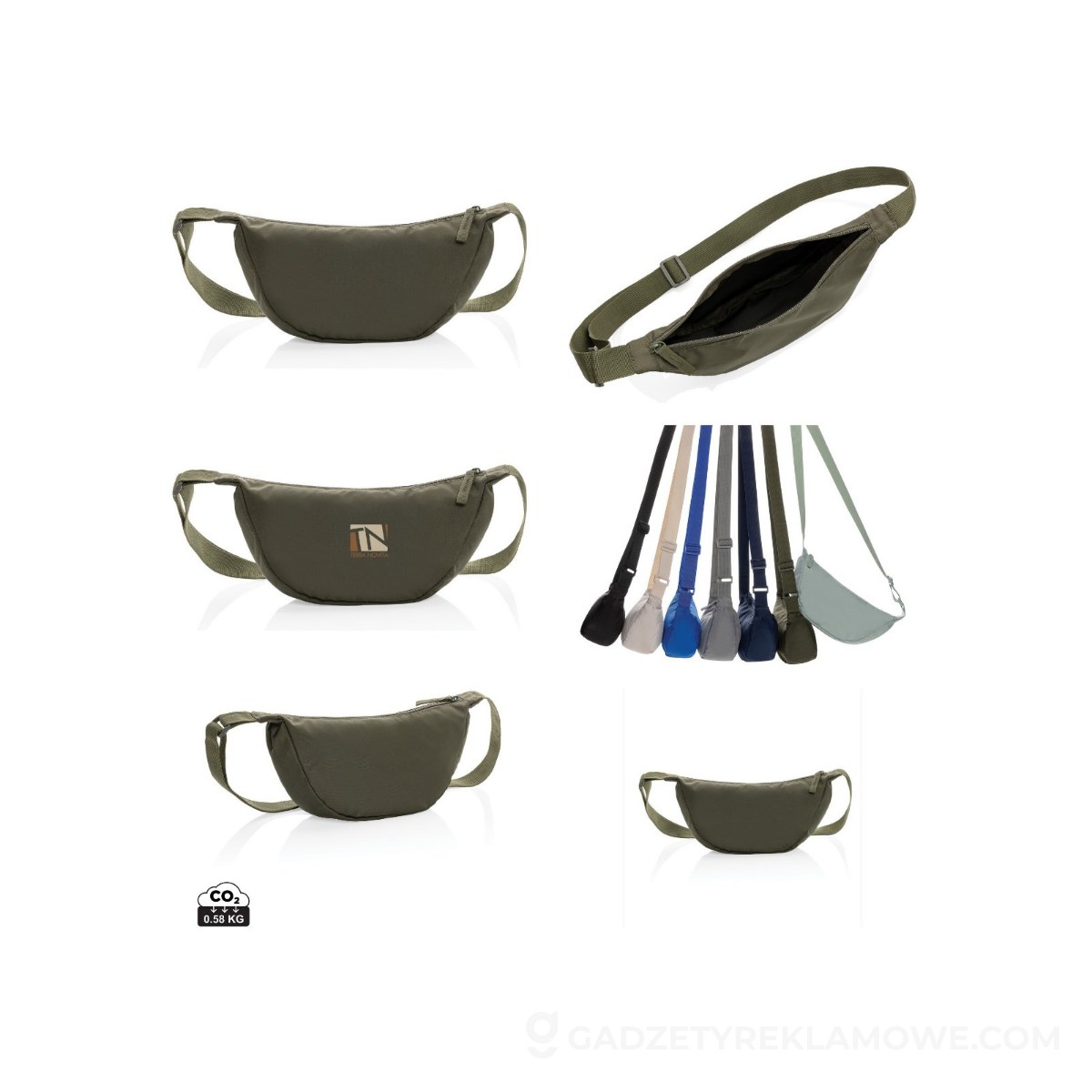 Saszetka Crescent AWARE™ RPET - khaki