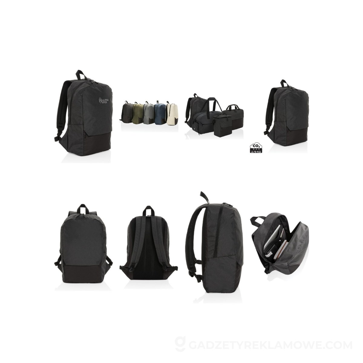 Plecak na laptopa 15,6" Kazu AWARE™ RPET - czarny