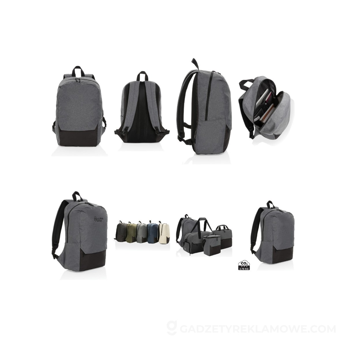 Plecak na laptopa 15,6" Kazu AWARE™ RPET - szary