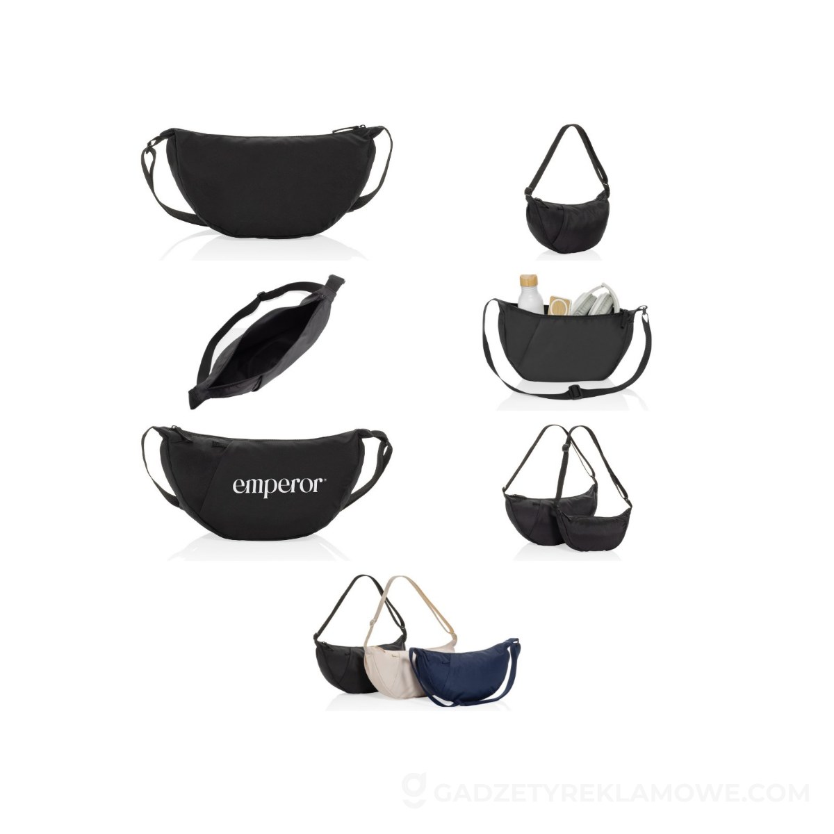 Saszetka zapinana w pasie Crescent XL Aware™ RPET - czarna