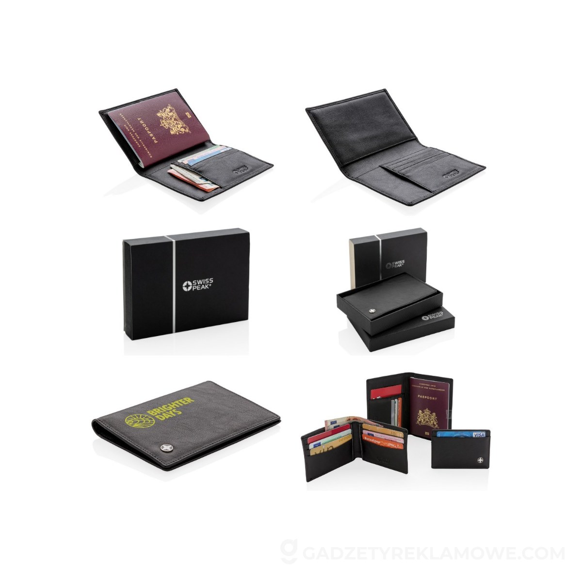 Etui na paszport Swiss Peak, ochrona RFID - czarne