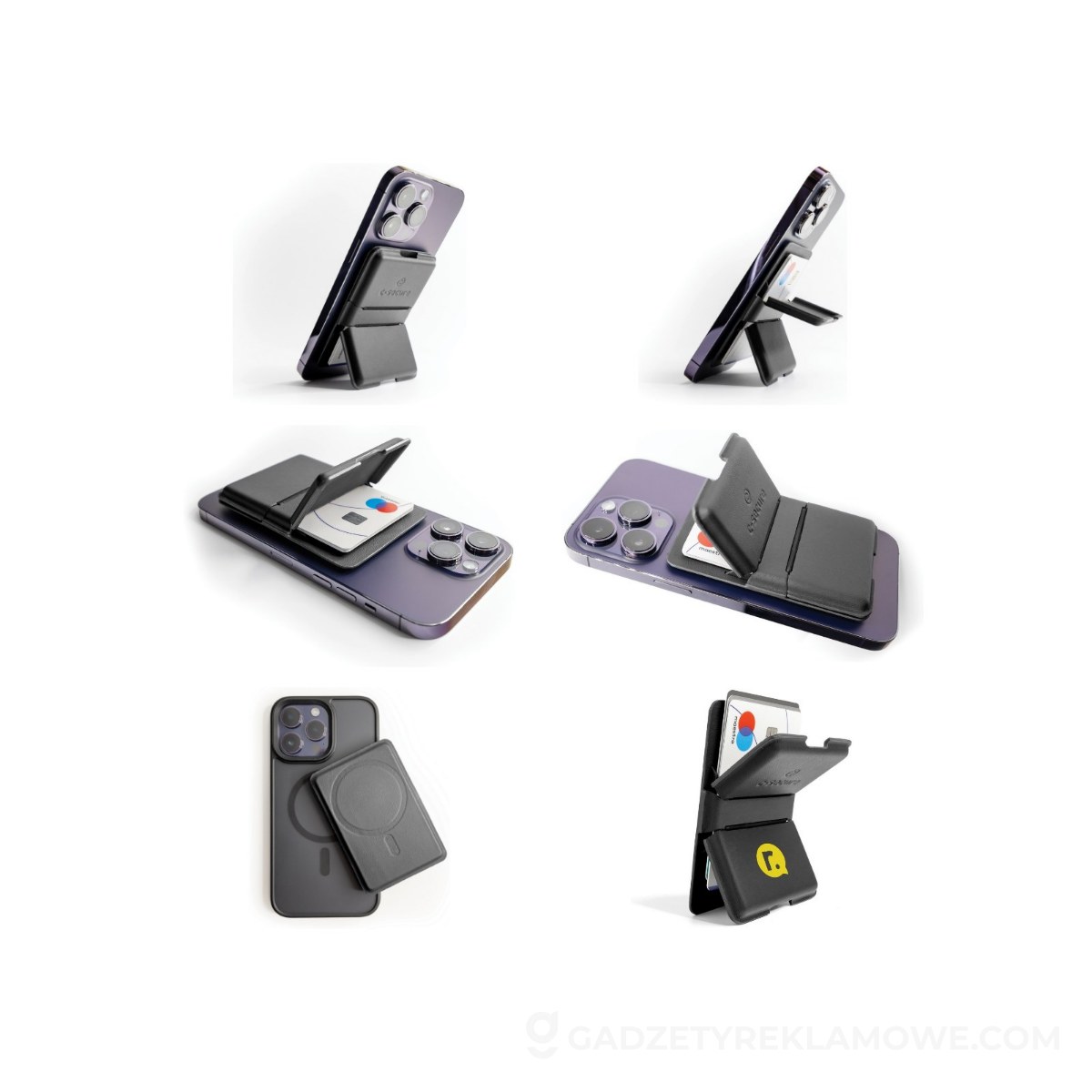 Magnetyczny portfel do telefonu C-Secure - czarny