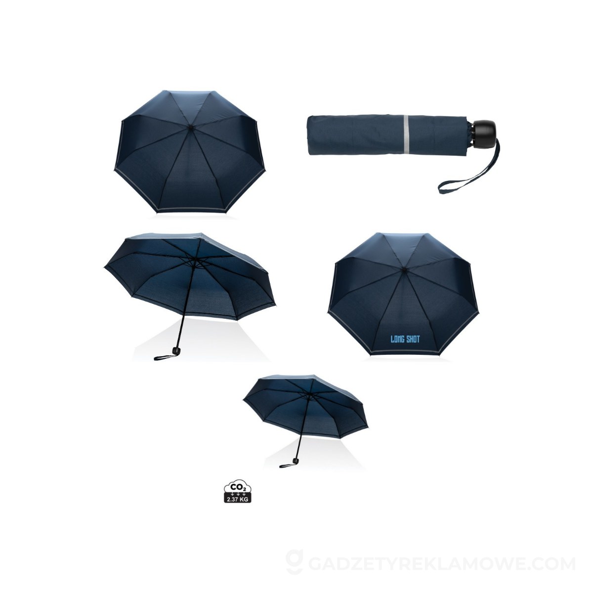 Mały parasol 20.5" Impact AWARE™ rPET - niebieski