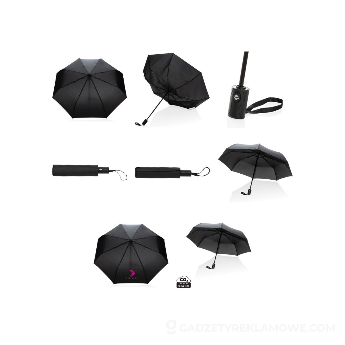 Parasol automatyczny 21" Impact AWARE™ rPET - czarny