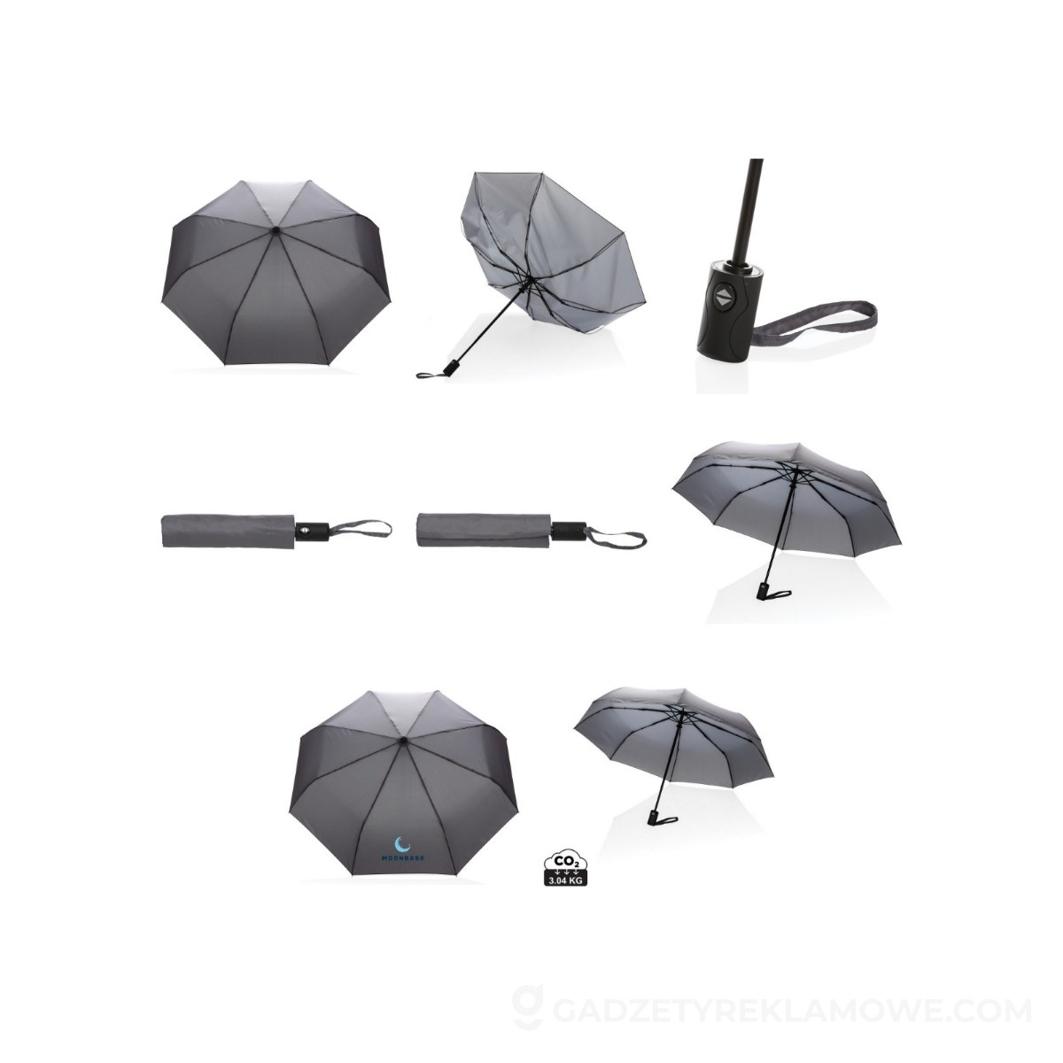 Parasol automatyczny 21" Impact AWARE™ rPET - szary