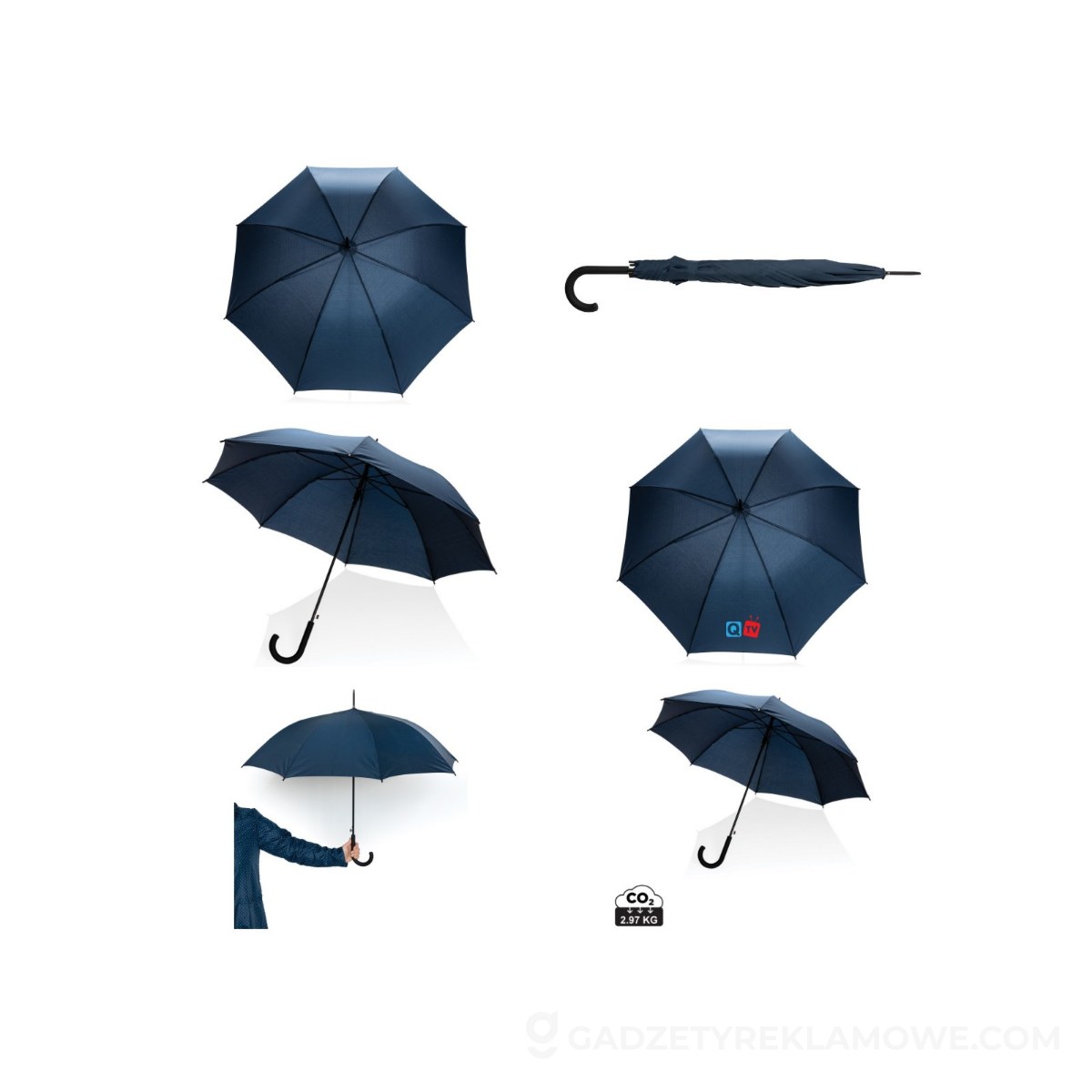 Parasol automatyczny 23" Impact AWARE™ rPET - niebieski
