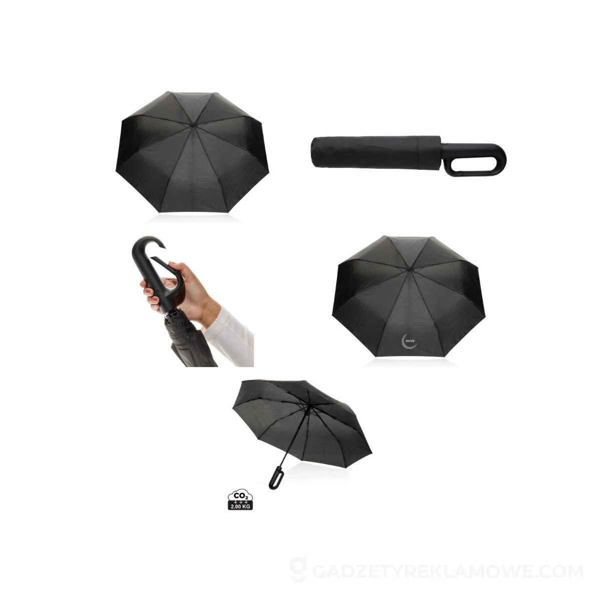 Parasol 21" Yara AWARE™ RPET - czarny