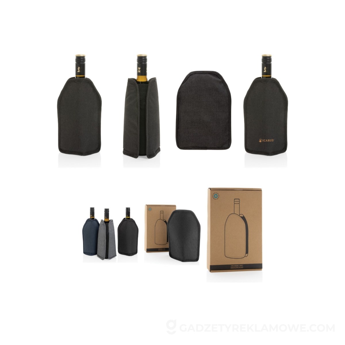Cooler do wina Vino RPET - czarny