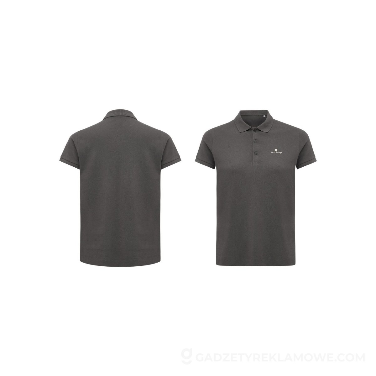 AXP-T4200-019-L-wariantu-watermark Damska koszulka polo Iqoniq Yosemite, tkanina pique z bawełny z recyklingu - szara