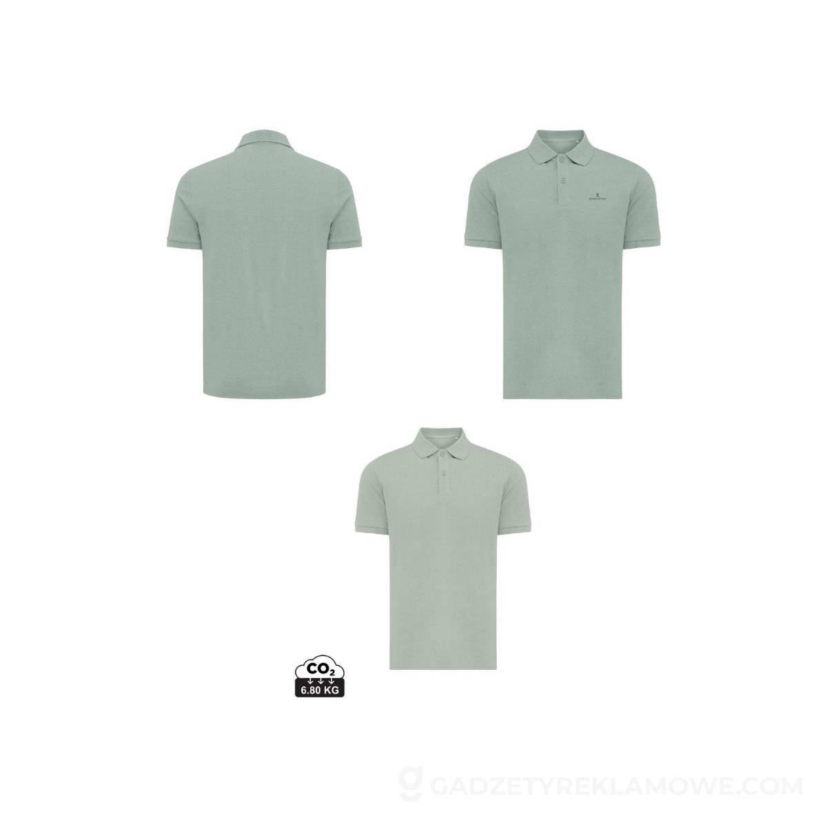 AXP-T9200-023-XL-wariantu-watermark Koszulka polo z bawełny z recyklingu Iqoniq Yosemite - zielona