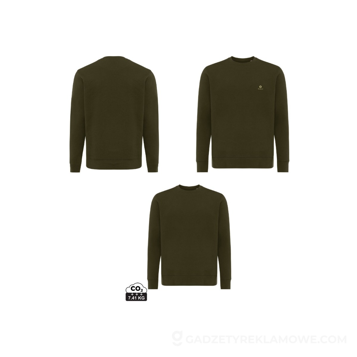 Lekki sweter Iqoniq Etosha, bawełna z recyklingu - khaki