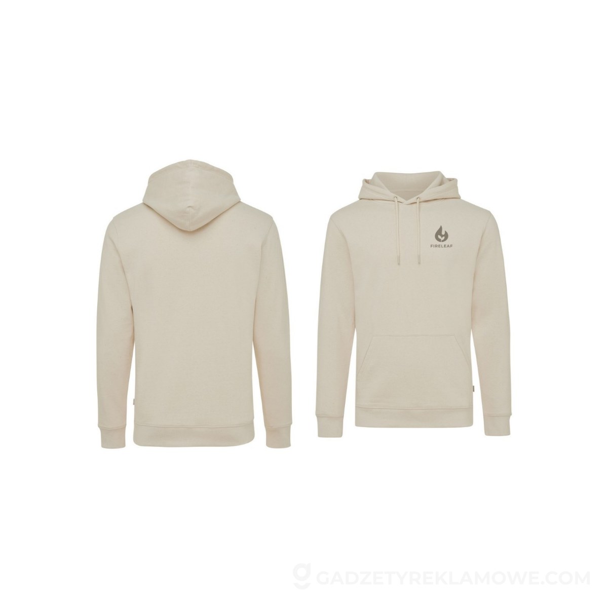 Bluza z kapturem z niebarwionej bawełny z recyklingu Iqoniq Torres - neutralna