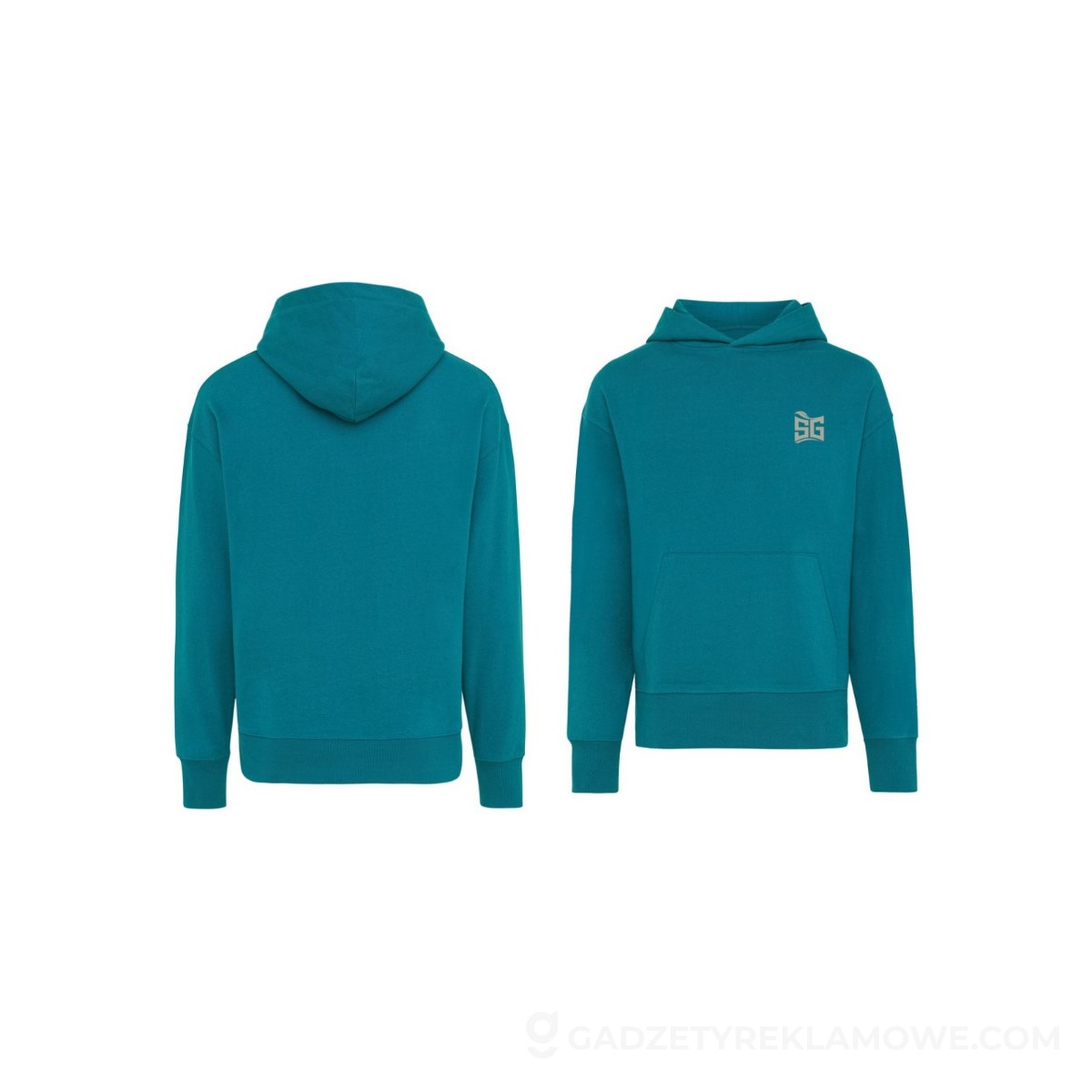 AXP-T9402-009-XL-wariantu-watermark Luźna bluza z kapturem z bawełny z recyklingu Iqoniq Yoho - zielona