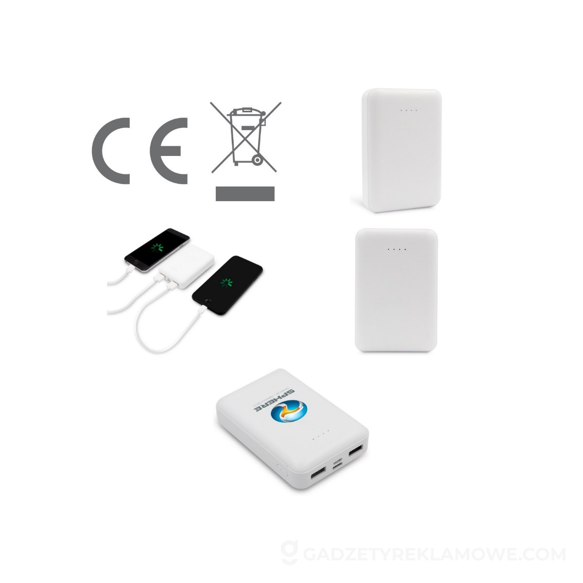 AXP-V0173-02-wariantu-watermark Power bank 10000 mAh | Hart - biały