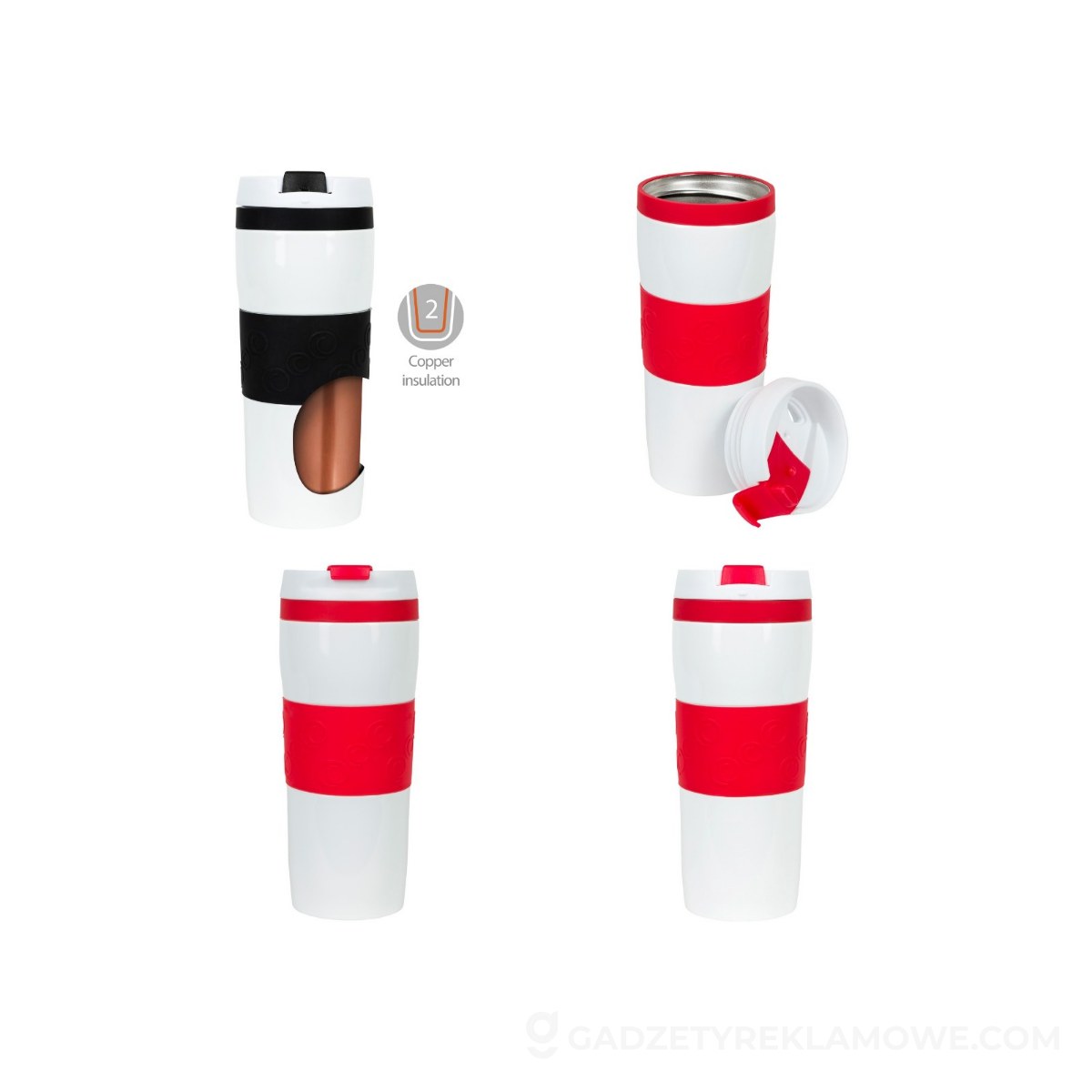 AXP-V0587-05-wariantu-watermark Kubek termiczny 400 ml Air Gifts | Thomas - czerwony