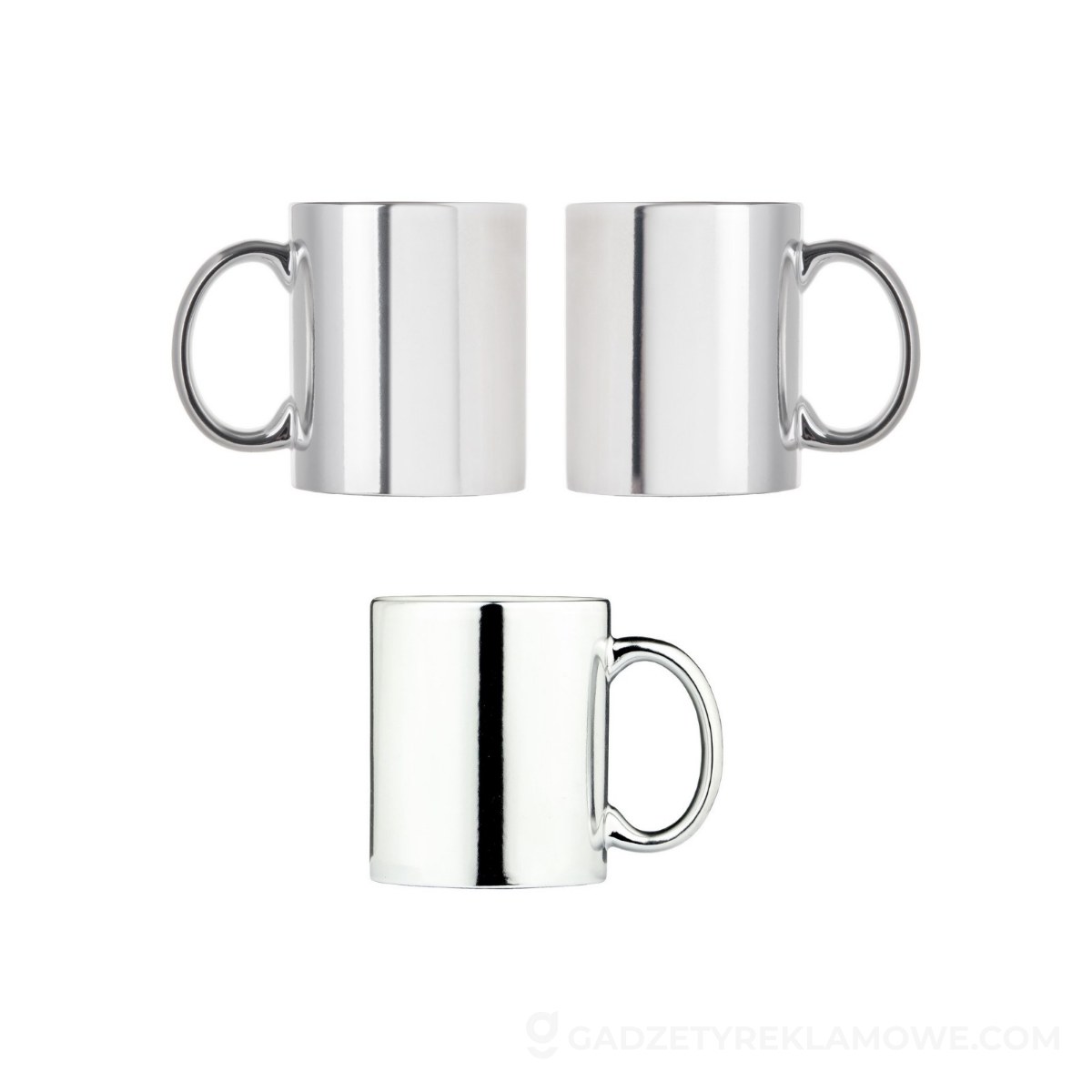 Kubek ceramiczny 350 ml - srebrny