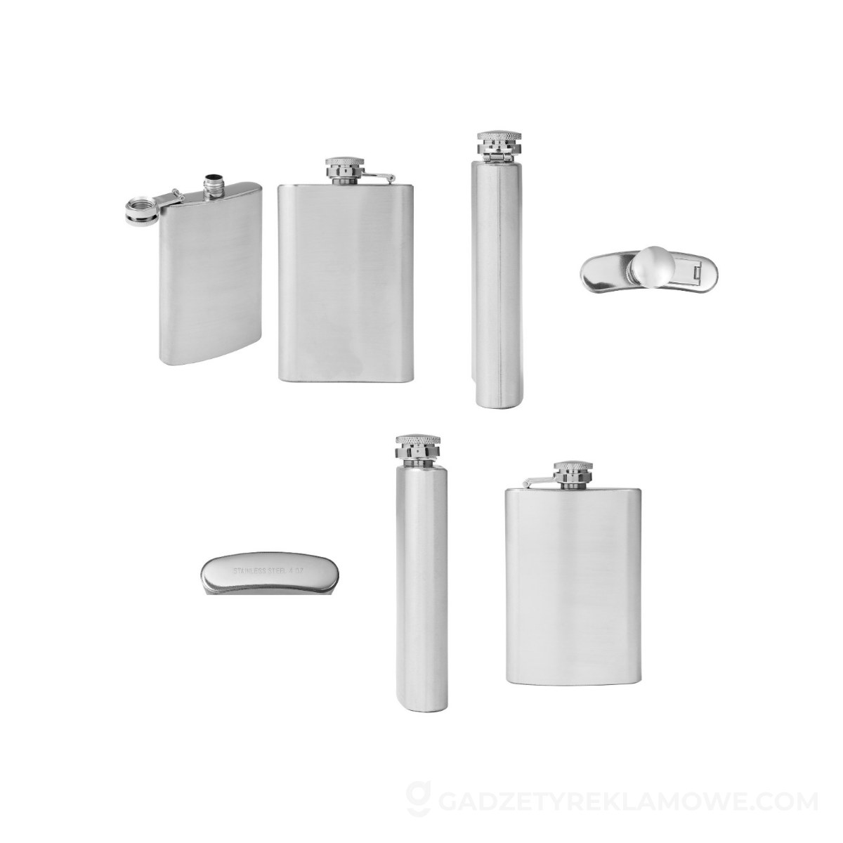 Piersiówka 100 ml - srebrna