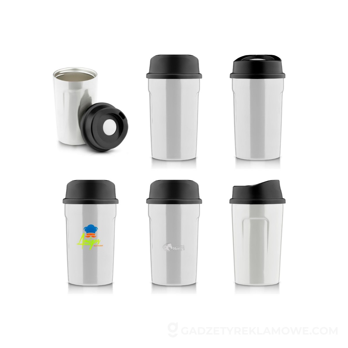 Kubek termiczny 400 ml Air Gifts | Susan - biały