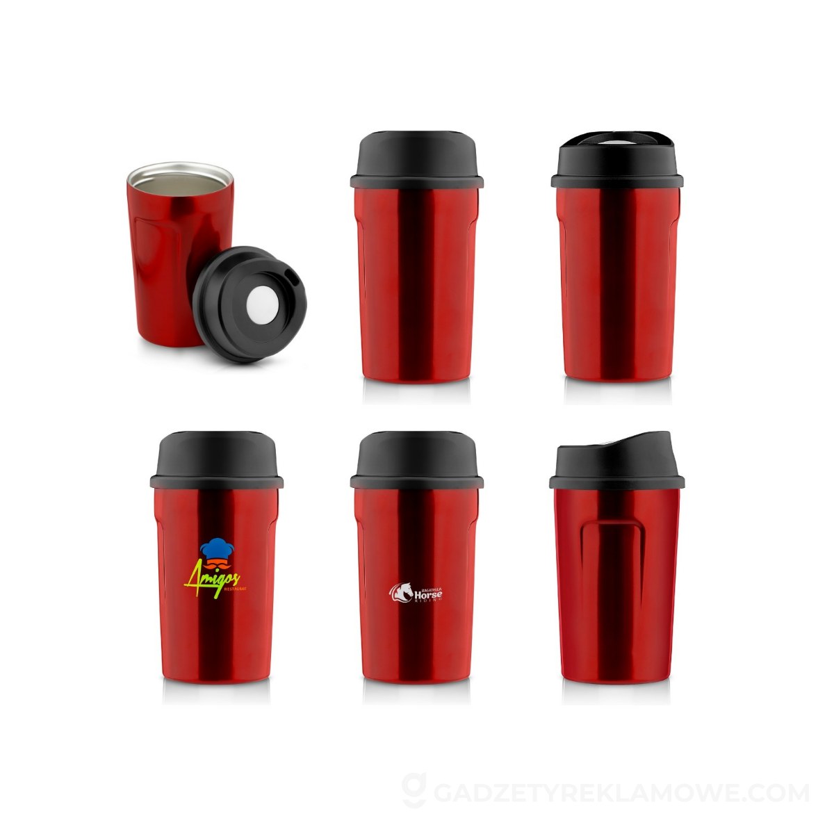 Kubek termiczny 400 ml Air Gifts | Susan - czerwony
