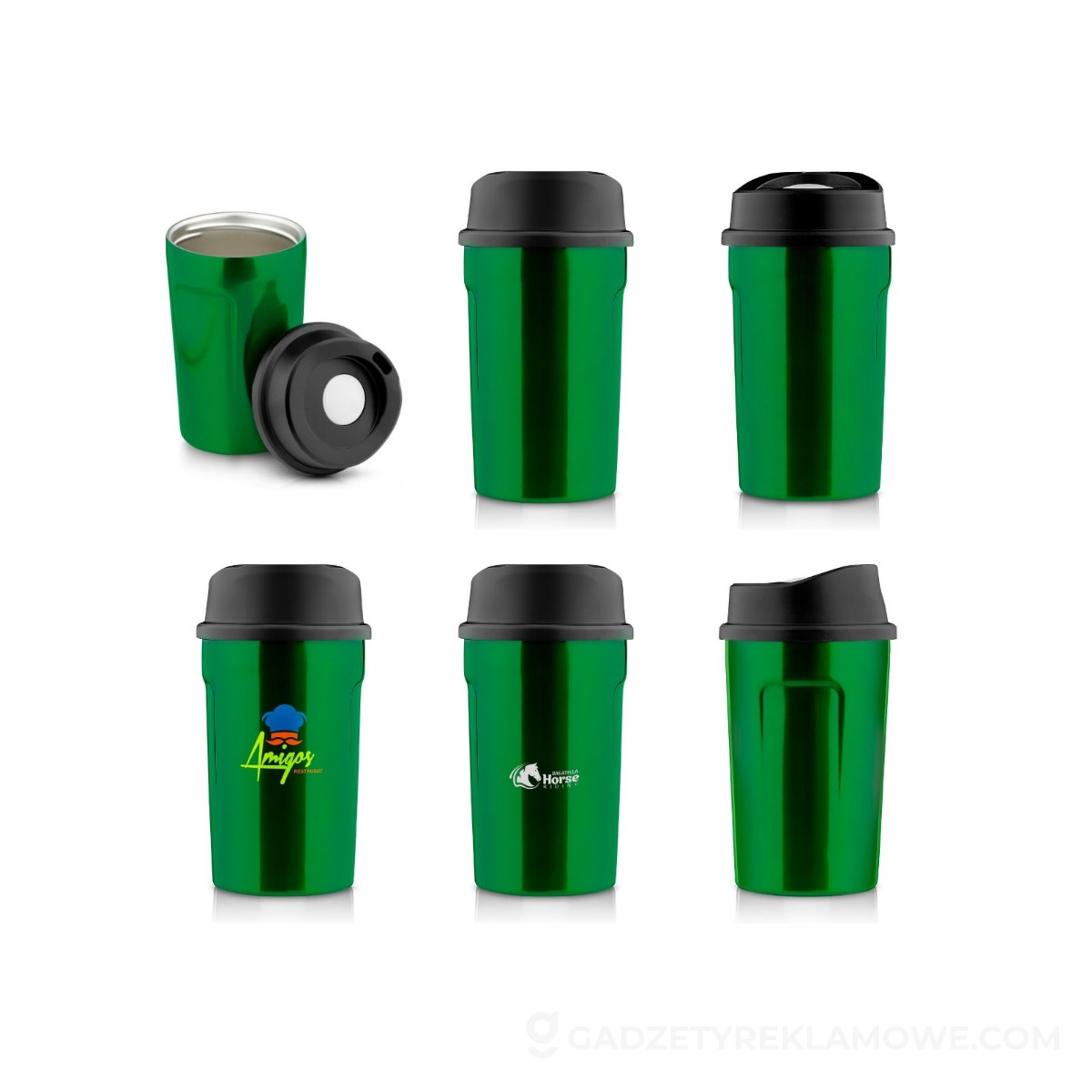 Kubek termiczny 400 ml Air Gifts | Susan - zielony