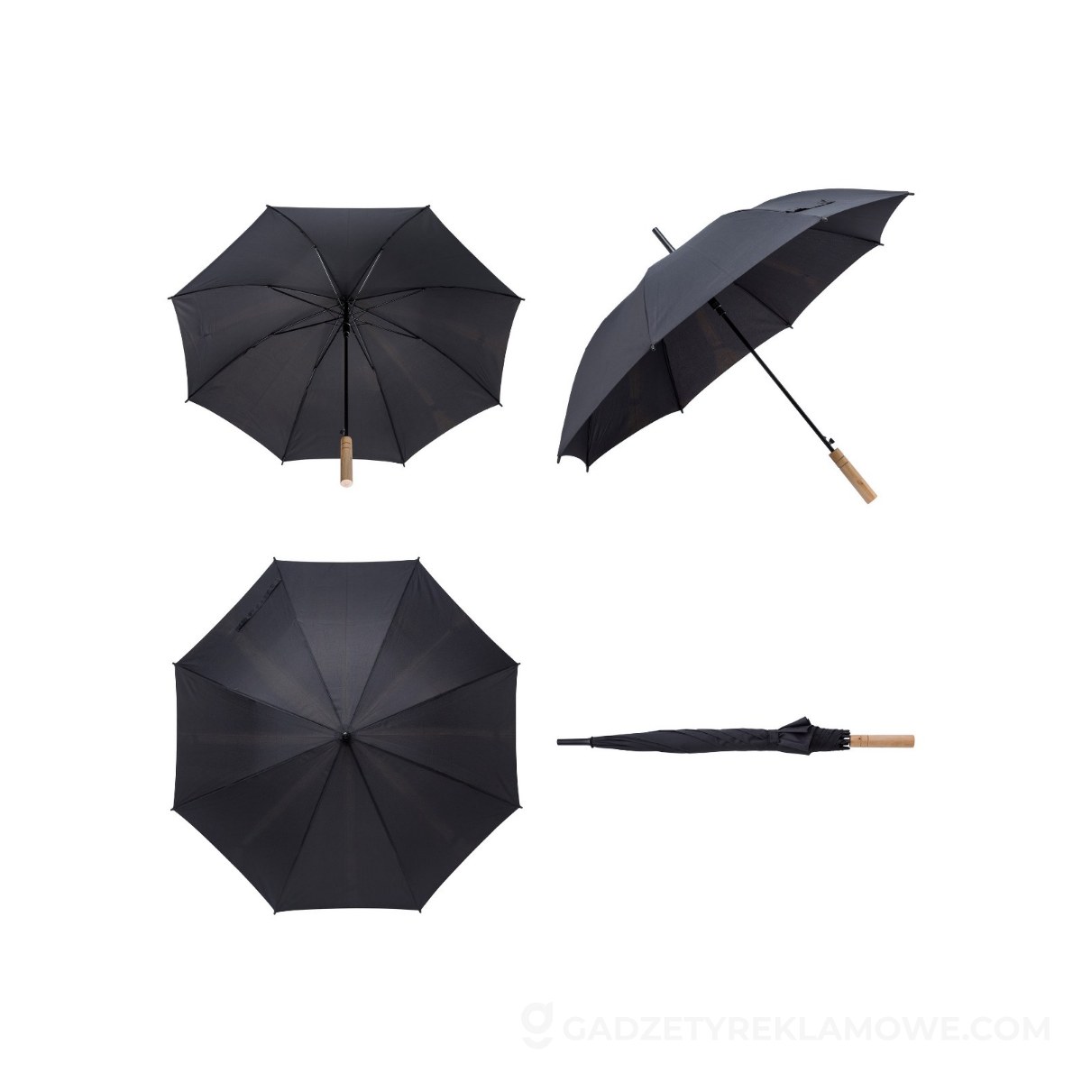 Parasol automatyczny RPET - czarny