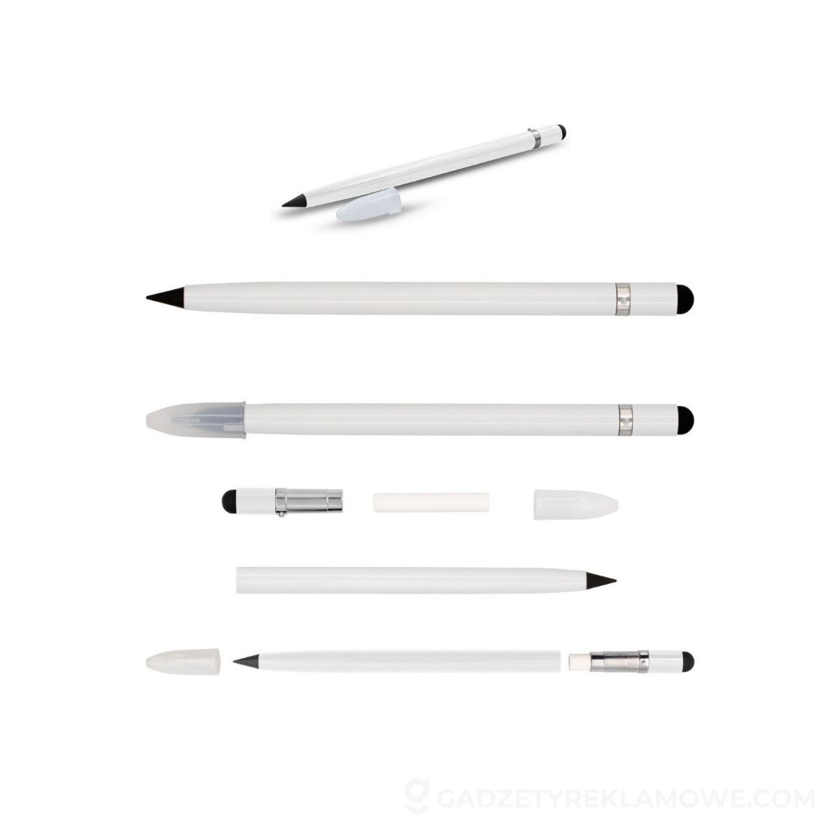 "Wieczny" ołówek, touch pen - biały