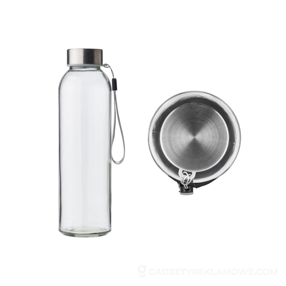 Szklana butelka 500 ml - czarna