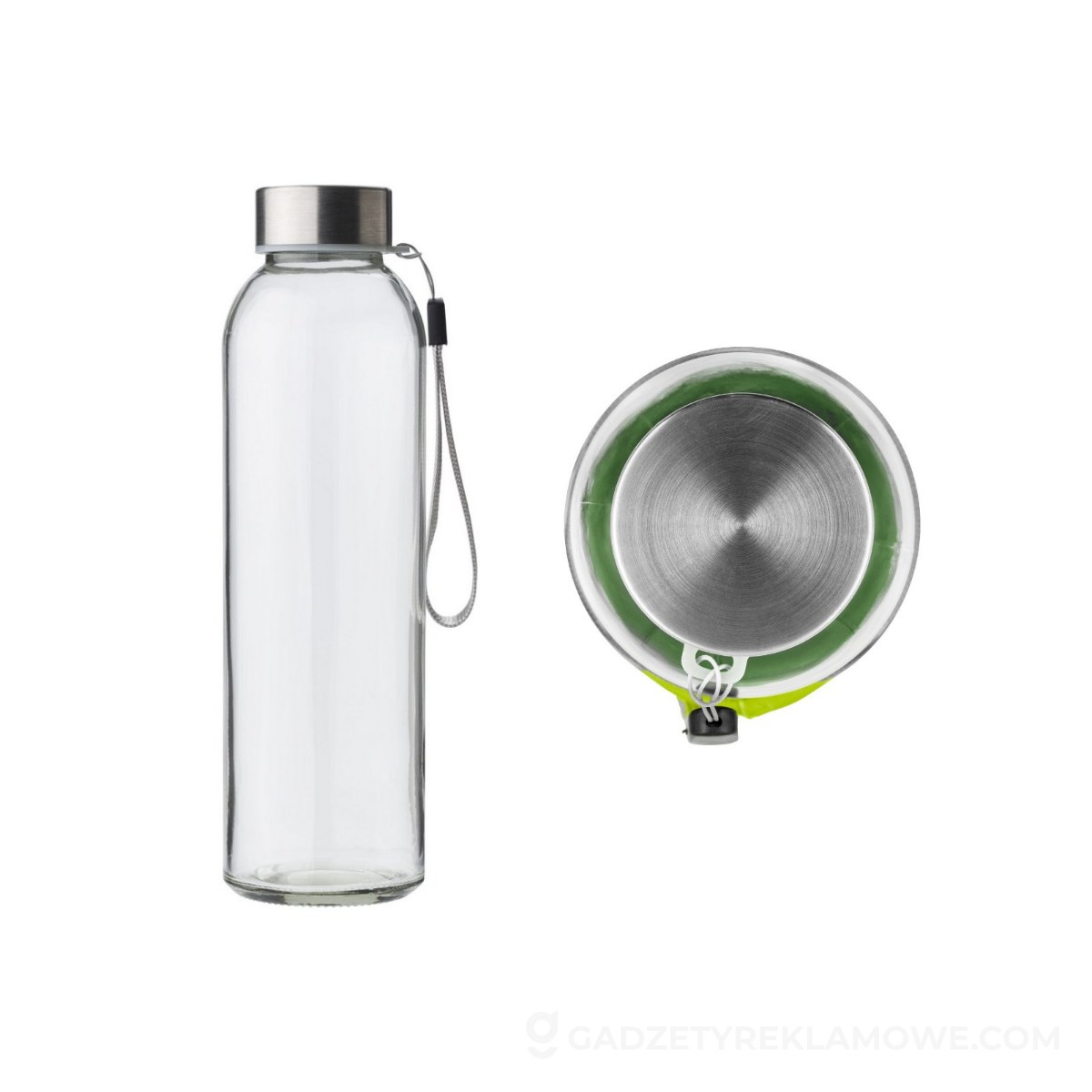 Szklana butelka 500 ml - limonkowa