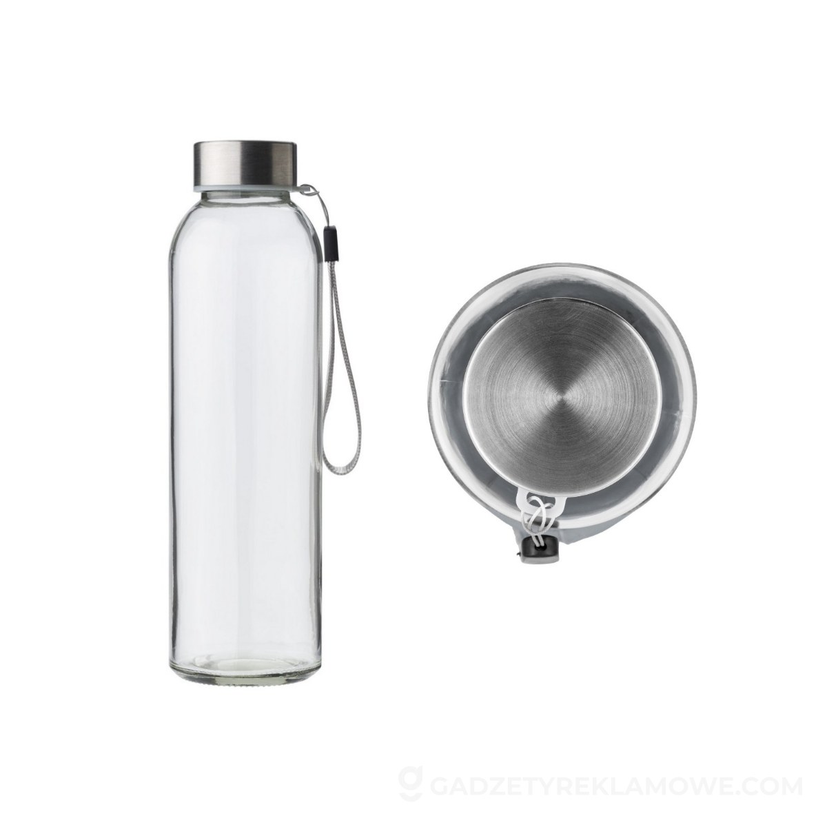 Szklana butelka 500 ml - szara