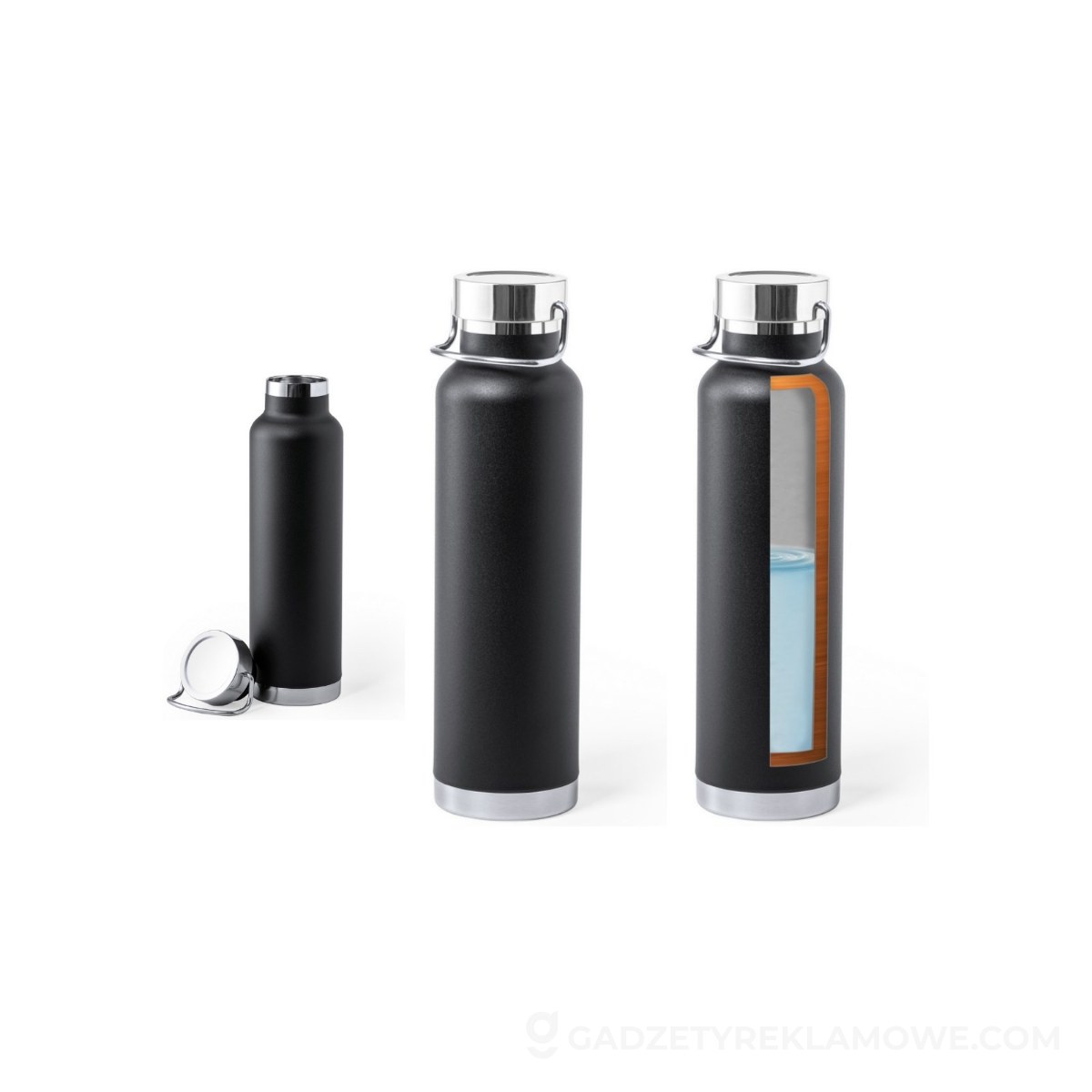 Butelka termiczna 650 ml - czarna