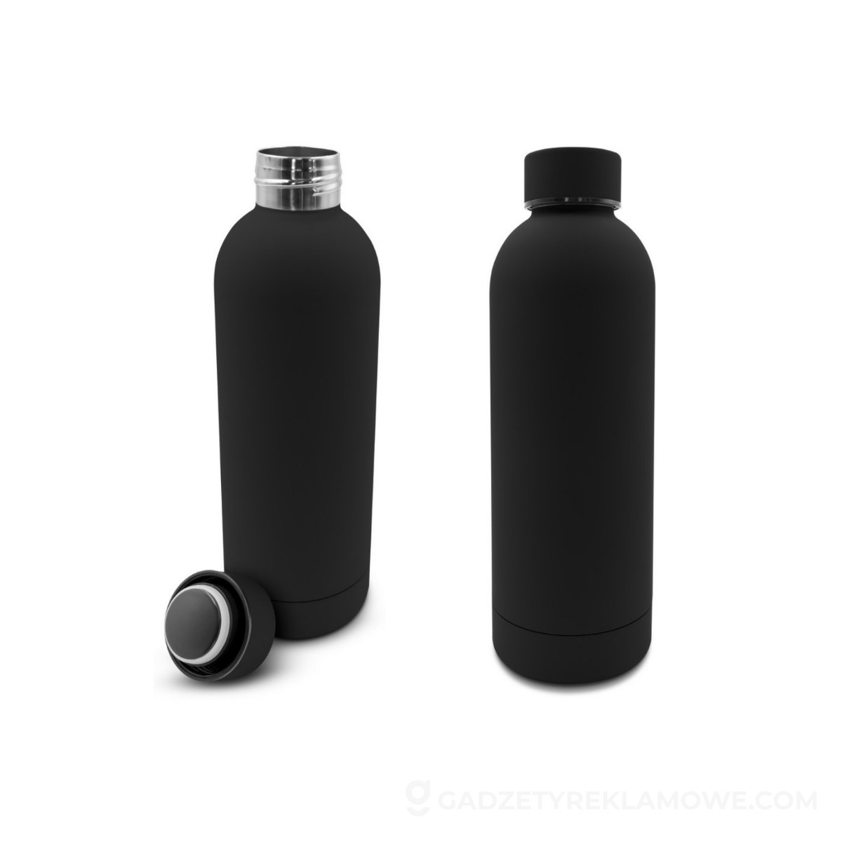 Butelka termiczna 500 ml | Terryl - czarna