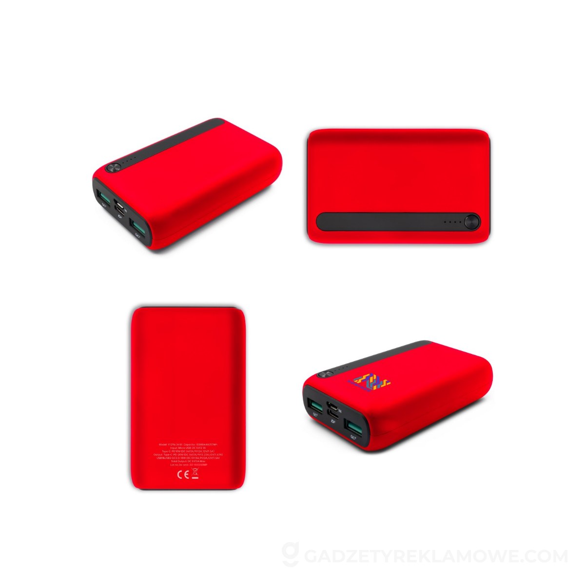 AXP-V1296-05-wariantu-watermark Power bank 10000 mAh | Dashonte - czerwony