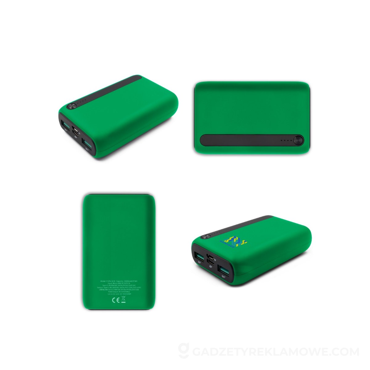 Power bank 10000 mAh | Dashonte - zielony