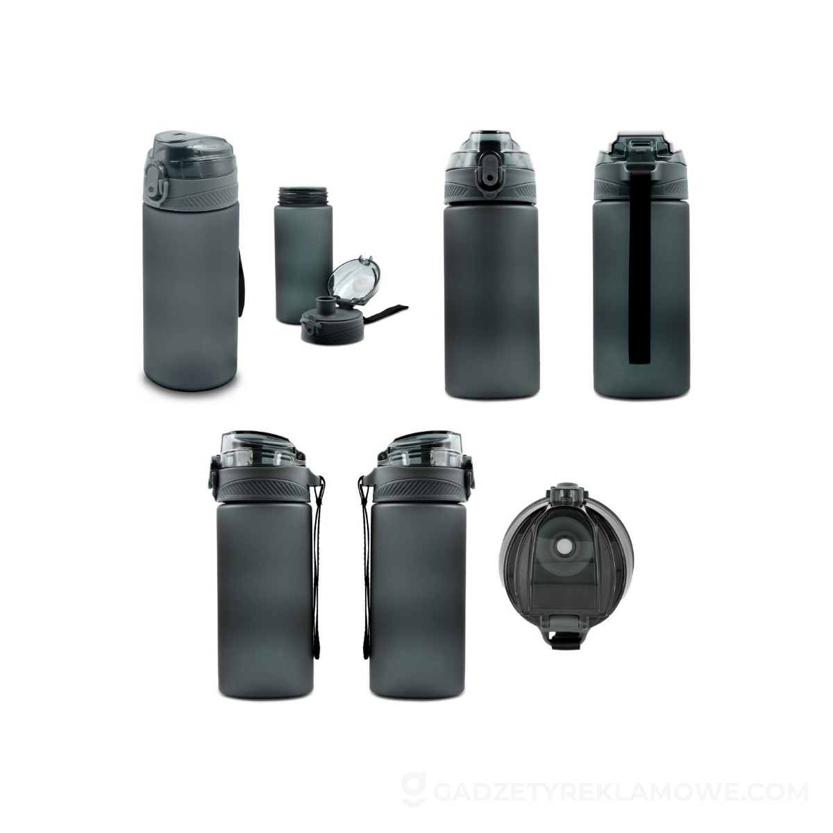 Butelka sportowa 500 ml Air Gifts | Leila - szara
