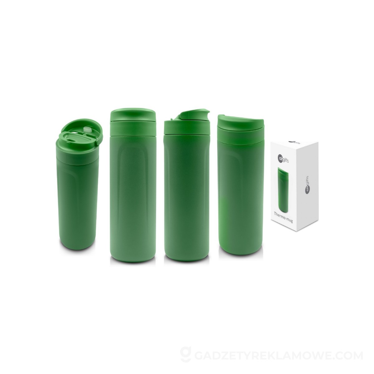 Kubek termiczny 600 ml Air Gifts | Sabe - zielony